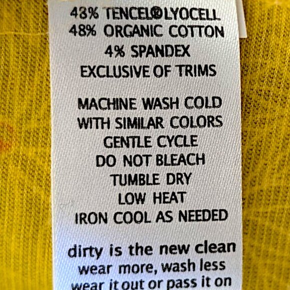 Toad & Co Rufflita flutter sleeve yellow orange organic cotton pocket shift dres - Picture 7 of 11